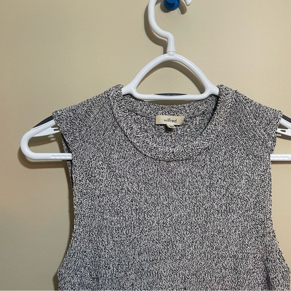 WILFRED Soft Fabric Sleeveless Mini Dress | Gray - Picture 5 of 7